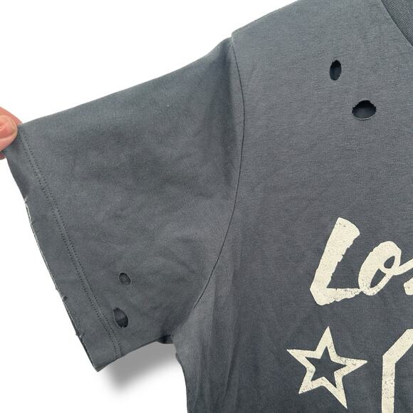 NEW Grayson Threads Distressed Graphic Tee Large Los Angeles Boxy T-Shirt NWT - Picture 4 of 7